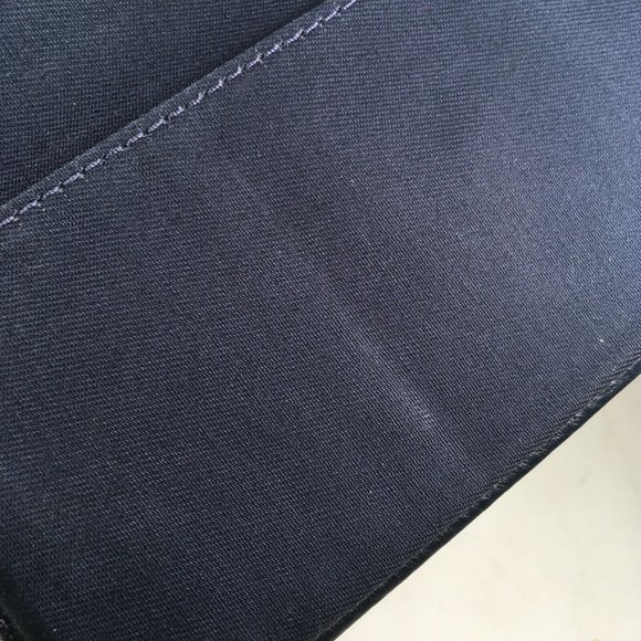 Fossil Green and Blue Leather Checkbook Card ID Clutch Wallet  (Monogram MLC) - Picture 9 of 12